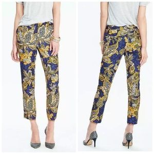 NWT Banana RepublicAvery Blue/Yellow Floral Pants
